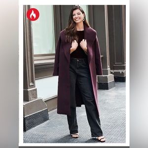 NWT Express Shawl Lapel Coat M Purple